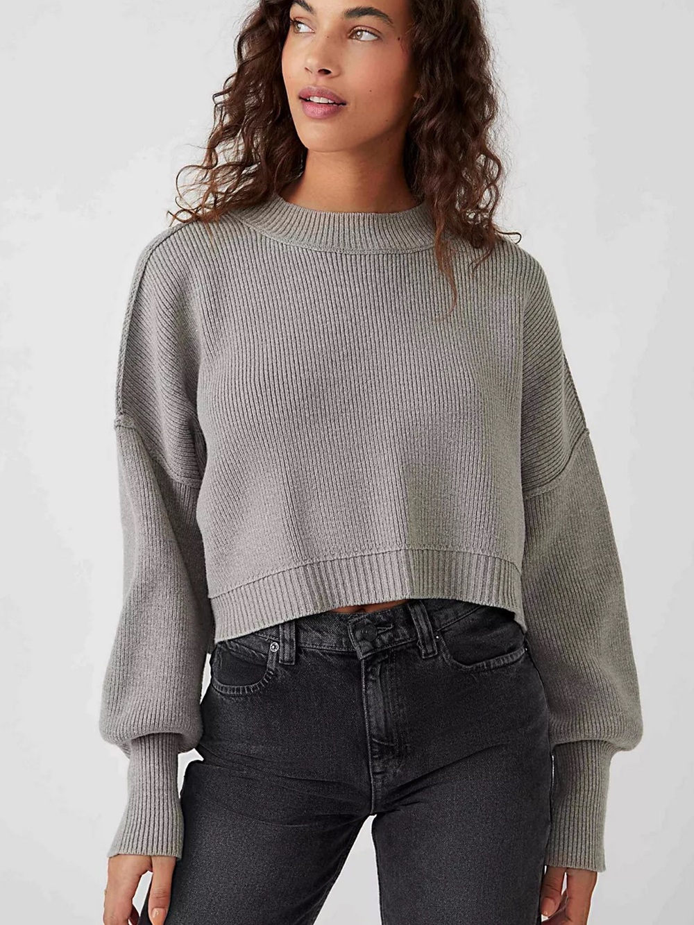 NWT FREE PEOPLE EAST STREET CROP PULLOVER